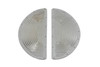 V-Twin #126A - Chrome Half Moon Footboard Mat Set