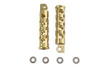 V-Twin - Swiss Cheese Style Footpeg Set Brass