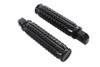 Wyatt Gatling #78070B - Black Grained Style Footpeg Set