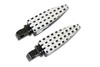 Wyatt Gatling #78185B - Black Adjustable Footpeg Set with Silver Highlights