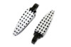 Wyatt Gatling #78185B - Black Adjustable Footpeg Set with Silver Highlights