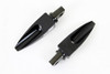 Wyatt Gatling #78185B - Black Adjustable Footpeg Set with Silver Highlights