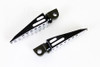 Wyatt Gatling #78185B - Black Adjustable Footpeg Set with Silver Highlights
