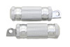 Wyatt Gatling #17-0312KB - Silver Knurled Four Grooved Footpeg Set