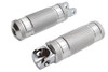 Wyatt Gatling #17-0956KB - Silver Knurled Four Grooved Footpeg Set
