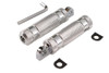 Wyatt Gatling #17-0425KB - Silver Knurled Four Grooved Footpeg Set