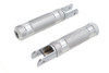 Wyatt Gatling #17-0311KB - Silver Knurled Four Grooved Footpeg Set