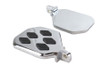 V-Twin - Factory Sample Chrome Mini Footboard Set with Diamond Design