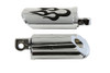 Wyatt Gatling #17-0/6481EMP - Flame Style Adjustable Footpeg Set Chrome