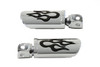 Wyatt Gatling #08519F - Flame Style Adjustable Footpeg Set Chrome