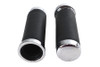 V-Twin - Pebble Style Grip Set with Chrome End Caps