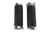V-Twin - Pebble Style Grip Set with Chrome End Caps