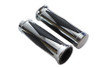 V-Twin #74419 - Diamond Style Grip Set with Chrome End Cap