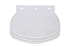 V-Twin #28-0707 - Mud Flap Rubber White Plain