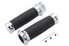 V-Twin #77023 - Caliber Handlebar Grip Set Chrome
