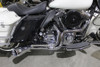 V-Twin #9094 - FLT Offset Megaphone 2:1 1-3/4 inch Exhaust Chrome with Chro
