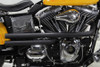 V-Twin - Exhaust Drag Pipe Set Black Shotgun Style