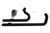 V-Twin - Exhaust Drag Pipe Set Black Shotgun Style