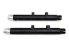 Wyatt Gatling - 2-1/4 inch Diameter Black Straight Muffler Set