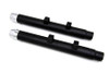 Wyatt Gatling - 2-1/4 inch Diameter Black Straight Muffler Set