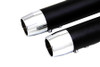 Wyatt Gatling - 2-1/4 inch Diameter Black Straight Muffler Set