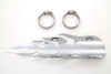 V-Twin #63057A - Chrome Flame Heat Shield