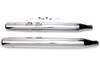 V-Twin #8555 - Wyatt Gatling Muffler Set With Chrome Hollow Point End Tips