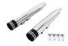 V-Twin - Factory Sample Wyatt Gatling Muffler Set Chrome with Black 2