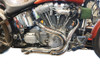 Wyatt Gatling #1953 - Chrome Wyatt Gatling 2 into 1 Exhaust Pipe Header Kit