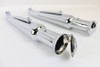 V-Twin - Chrome Megaphone Upsweep Muffler Set