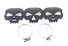 V-Twin #63787B - Black Skull Heat Shield