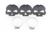 V-Twin #63787B - Black Skull Heat Shield