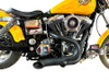 Wyatt Gatling #7946 - Black Wyatt Gatling 2 into 1 Exhaust Pipe Header Kit