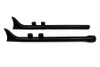 V-Twin #0022 - M8 33 inch Straight Fishtail Exhaust Extension Set Black