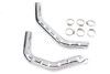V-Twin #78544B - Drilled Heat Shield Set Chrome