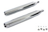 V-Twin #9989 - 4 inch Muffler Set with Chrome Long Type Tapered End Tips