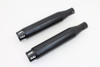 V-Twin #SM-02-BLACK - Black Tapered Revolver Tip Muffler Set Black