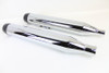 V-Twin - 32 inch Chrome Muffler Set with Black Tapered End Tips