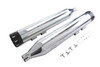 Wyatt Gatling #301900 - Wyatt Gatling Muffler Set Chrome with Black Dagger Tips