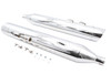 Wyatt Gatling #6149 - Wyatt Gatling Muffler Set Chrome with Chrome Slash Up Tips