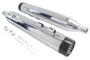 Wyatt Gatling #0503 - Wyatt Gatling Muffler Set Chrome with Black Contour Tips