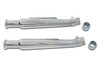 V-Twin #U08-0214R 2 - Right Side Chrome 20 inch Megaphone Upsweep Slip On Muffler