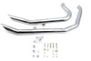 Ultima #60-309 - Big Growl Exhaust Upswept Double Barrel Drag Pipe Set Chrome