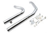 Ultima #60-310 - Big Growl Exhaust Long Gun Drag Pipe Set Chrome