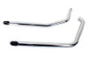 V-Twin #5500-B - Exhaust Drag Pipe Set with Short Black Slash Tips