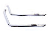 V-Twin #5500-B - Exhaust Drag Pipe Set with Short Black Slash Tips