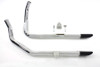 V-Twin #8220 - Wyatt Gatling Exhaust Drag Pipe Set With Black Slash Tips