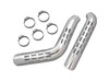 V-Twin #72846A - Exhaust Heat Shield Set Perforated Style Chrome
