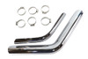 V-Twin #75333 - Drag Exhaust Pipe Heat Shield Set Chrome