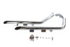 V-Twin #7406-BLACK TIPS - Wyatt Gatling Exhaust Drag Pipe Set Slash Cut Chrome